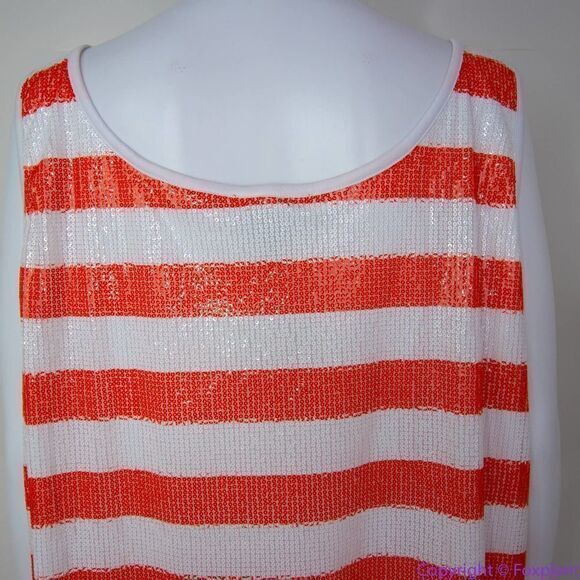 NEW Ashley Stewart Sequin American Flag Scoop Neck Tank, Red, White and Blue, 3X - Picture 11 of 16